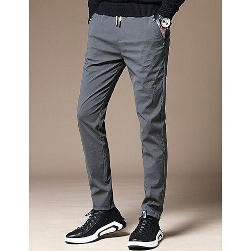 Man chic denim pants, solid color